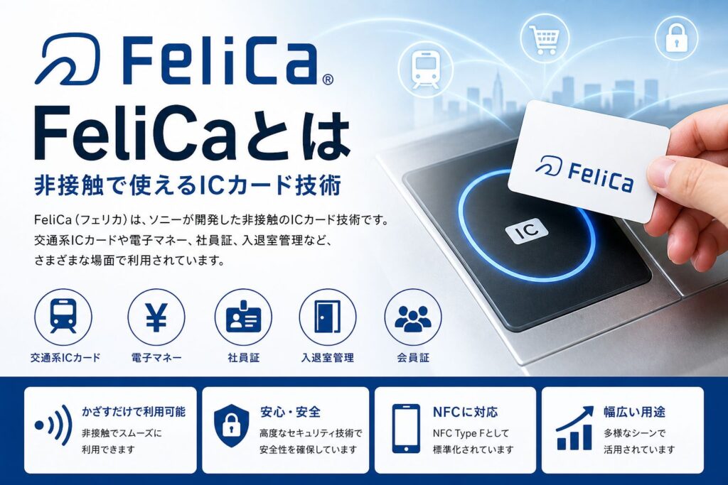 Felica FeliCaカード(フェリカカード)とは?種類・仕組み・作り方を解説